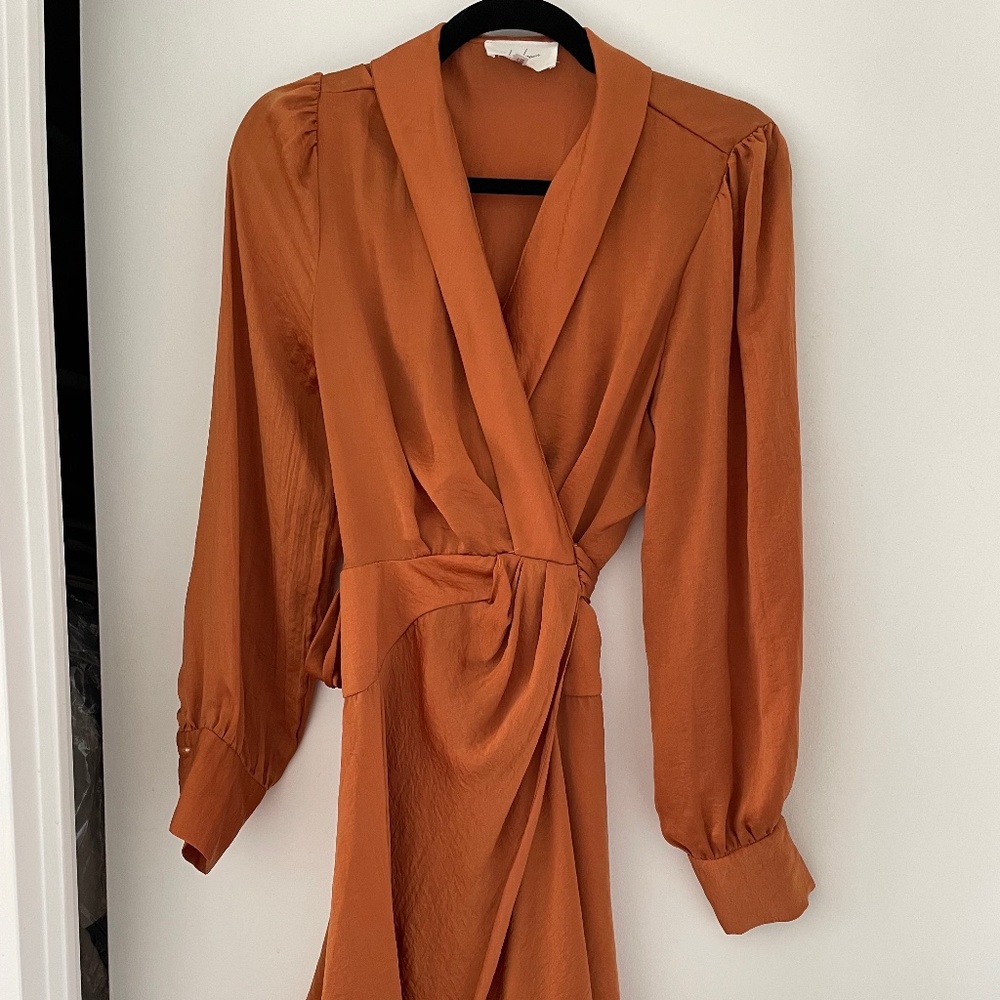 Satin Wrap Dress